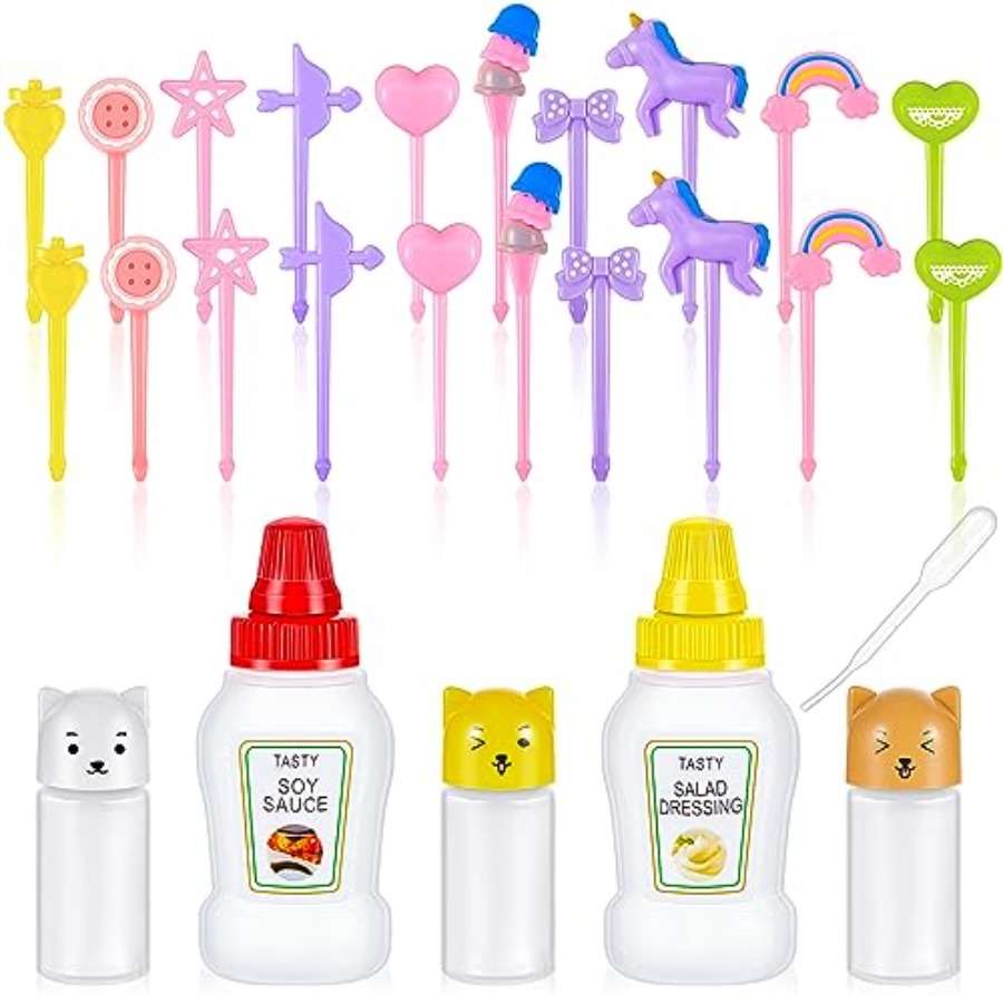 Sauce Squeeze Bottle - 26 Pcs Lunch Bento Soy Sauce