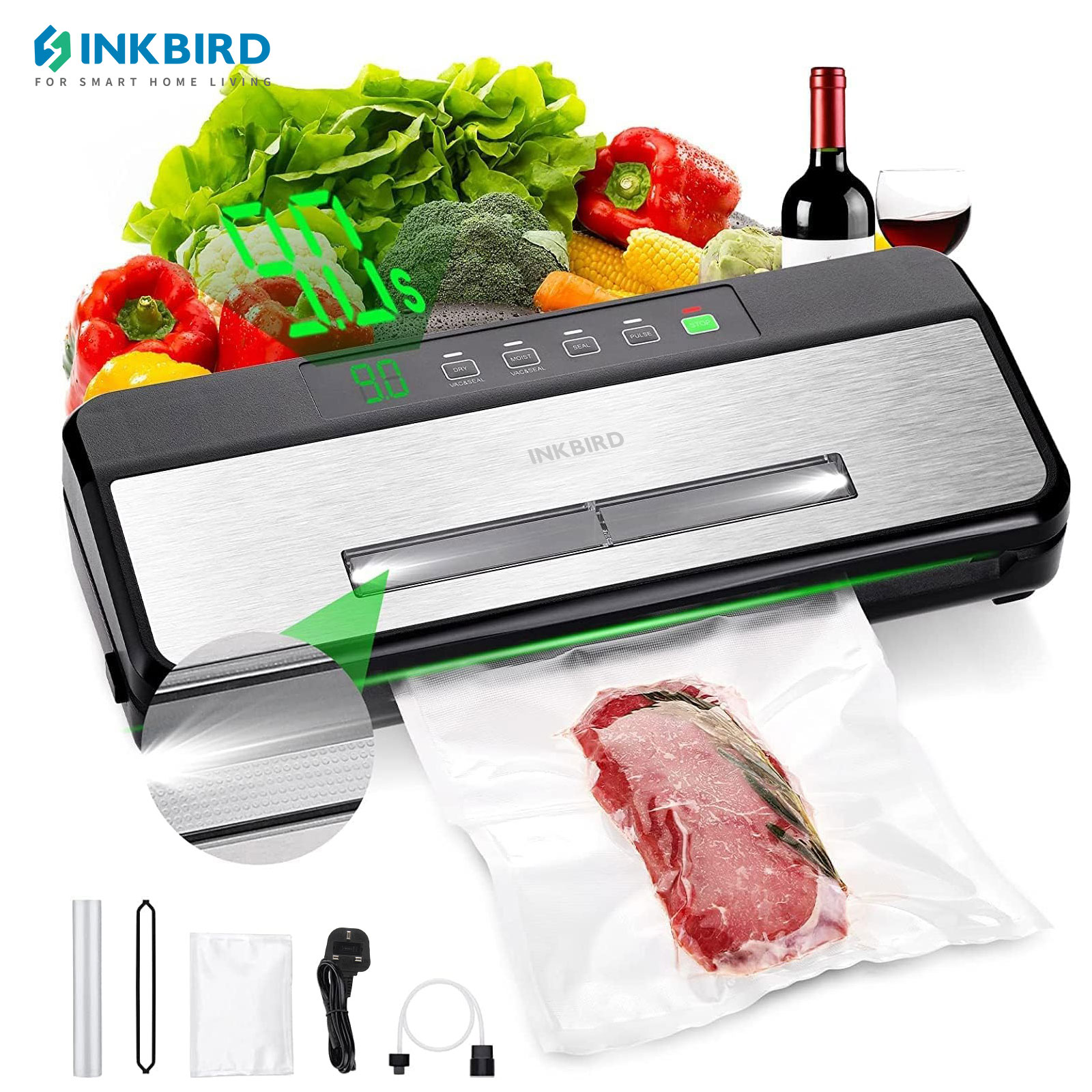 Meal Prep Vacuum Sealer - INKBIRD 3rd Vacuum Sealer with Starter