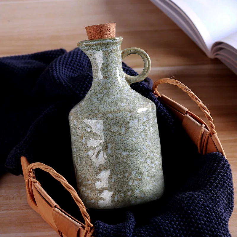 Handmade 400ml Ceramic Oil Bot - Herb Keeper Bottle 评论和价格