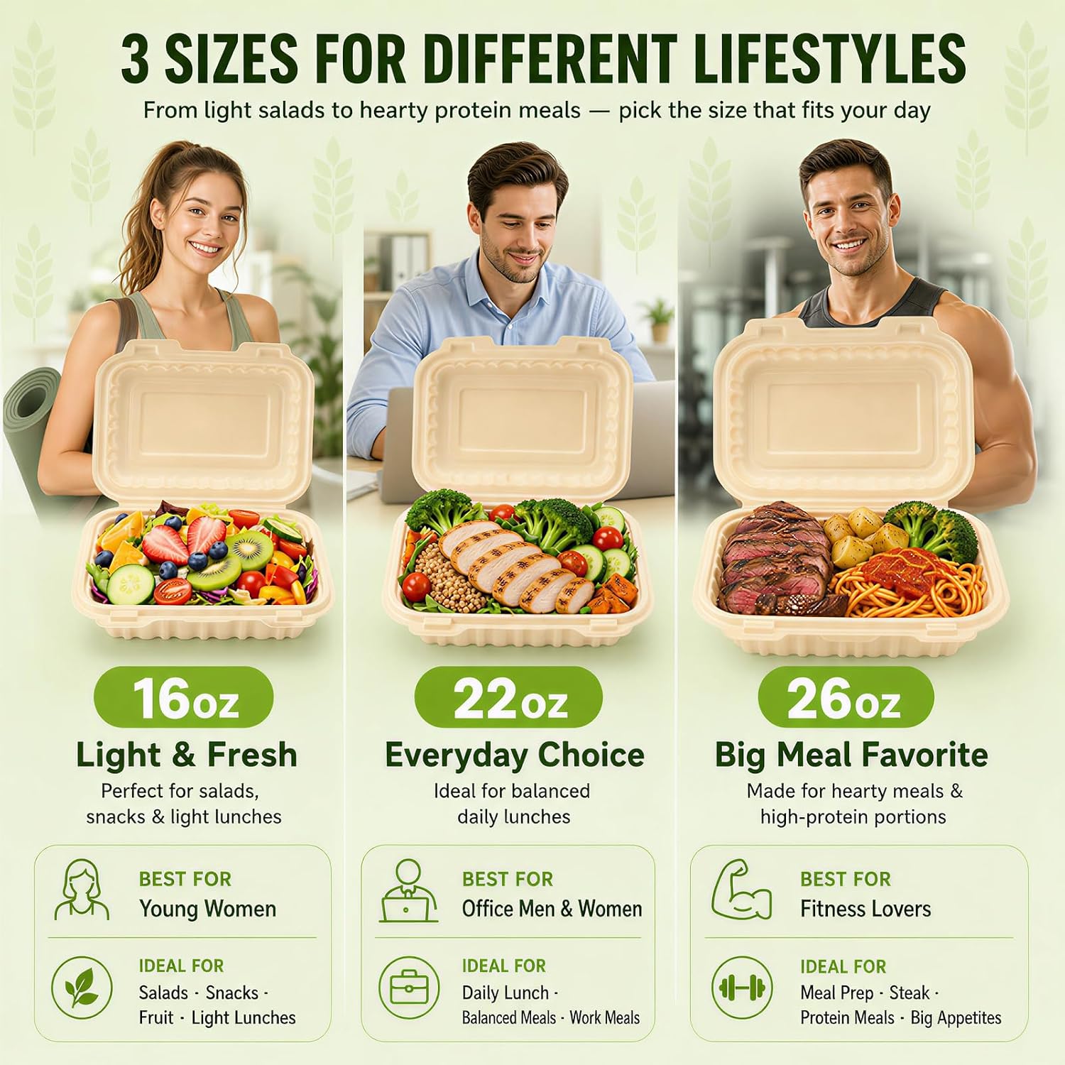 50 Pack 16oz Clamshell Take Ou - Meal Prep Ideas 评论和价格