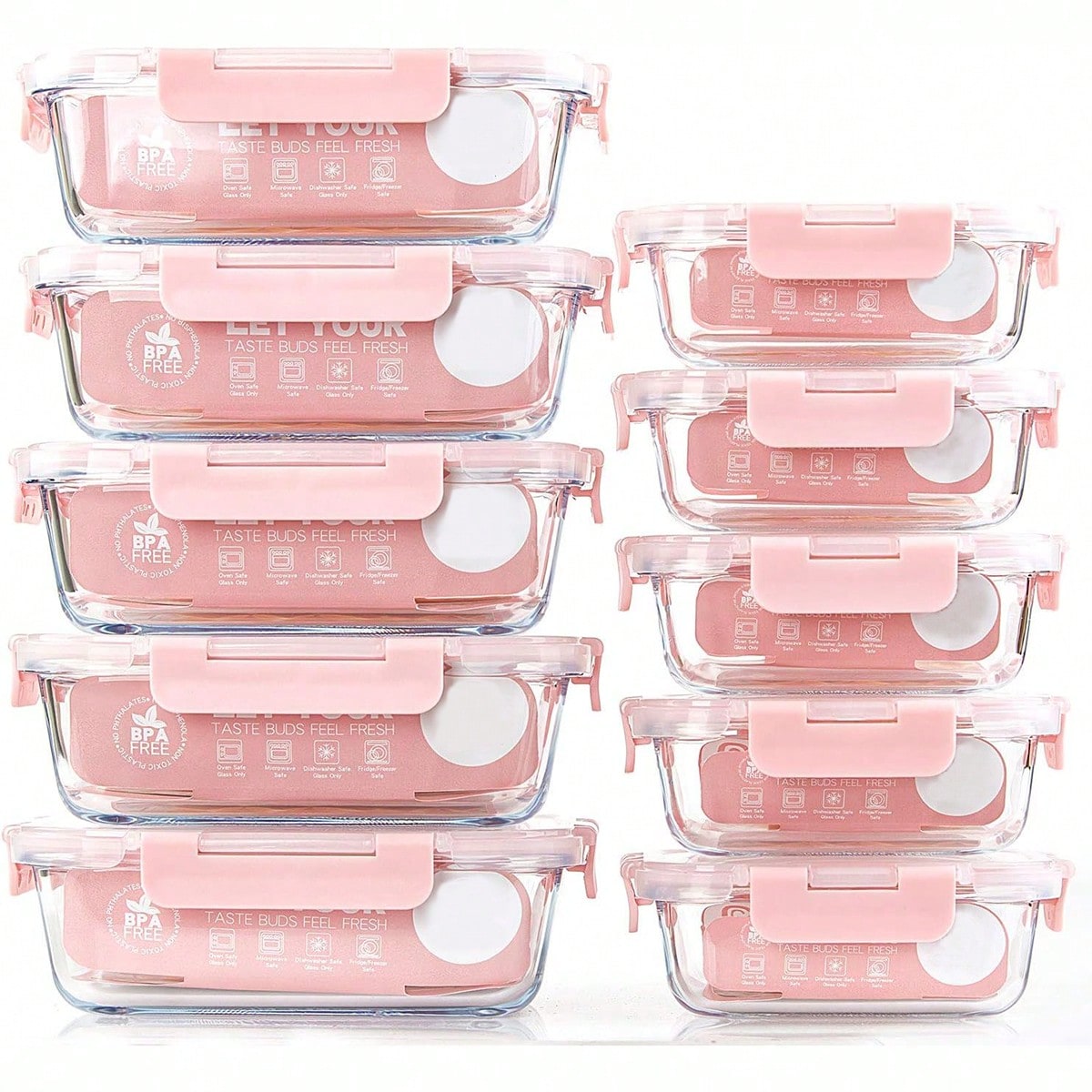 10 Pack Glass Meal Prep Contai - Meal Prep Ideas 评论和价格