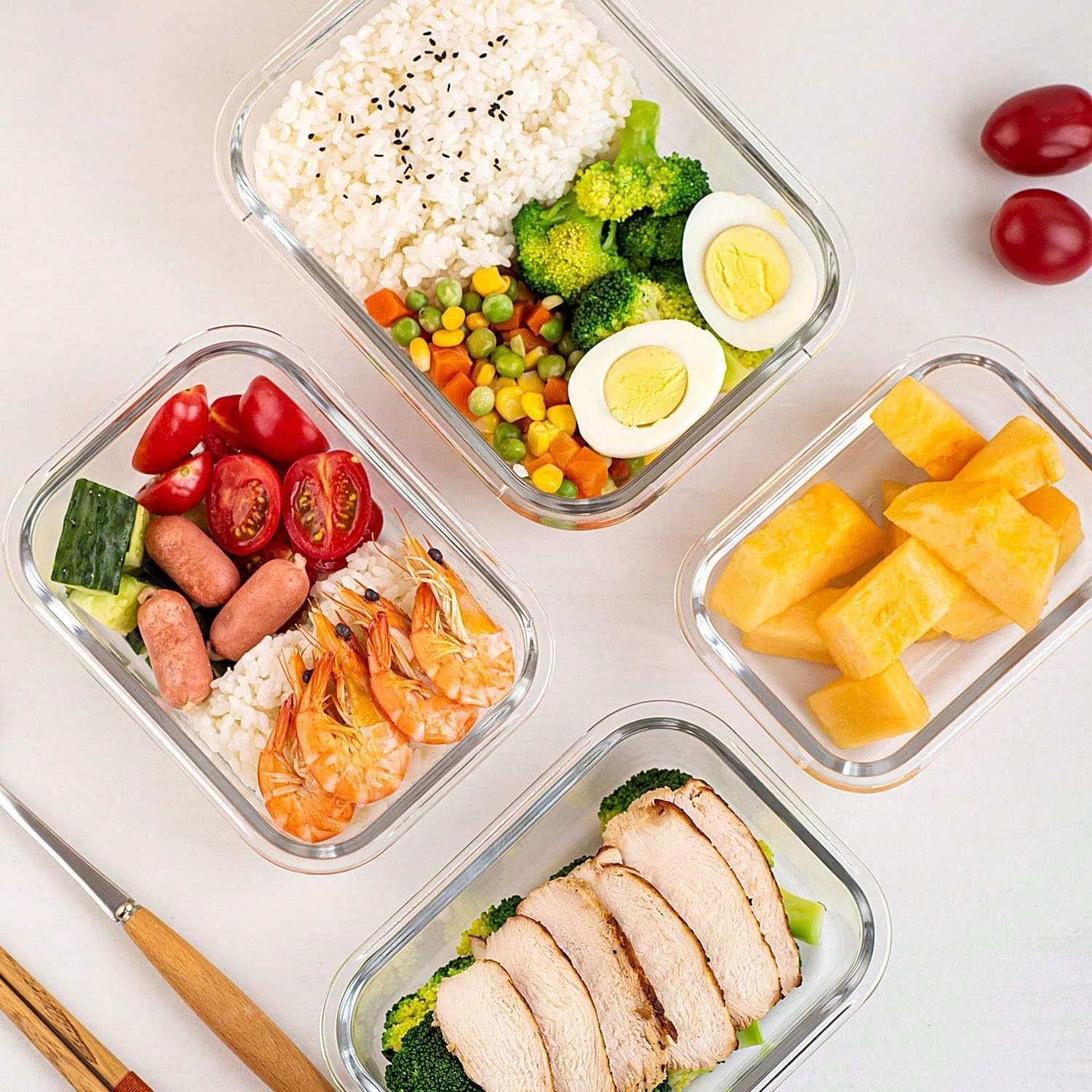 10 Pack Glass Meal Prep Contai - Meal Prep Ideas 评论和价格