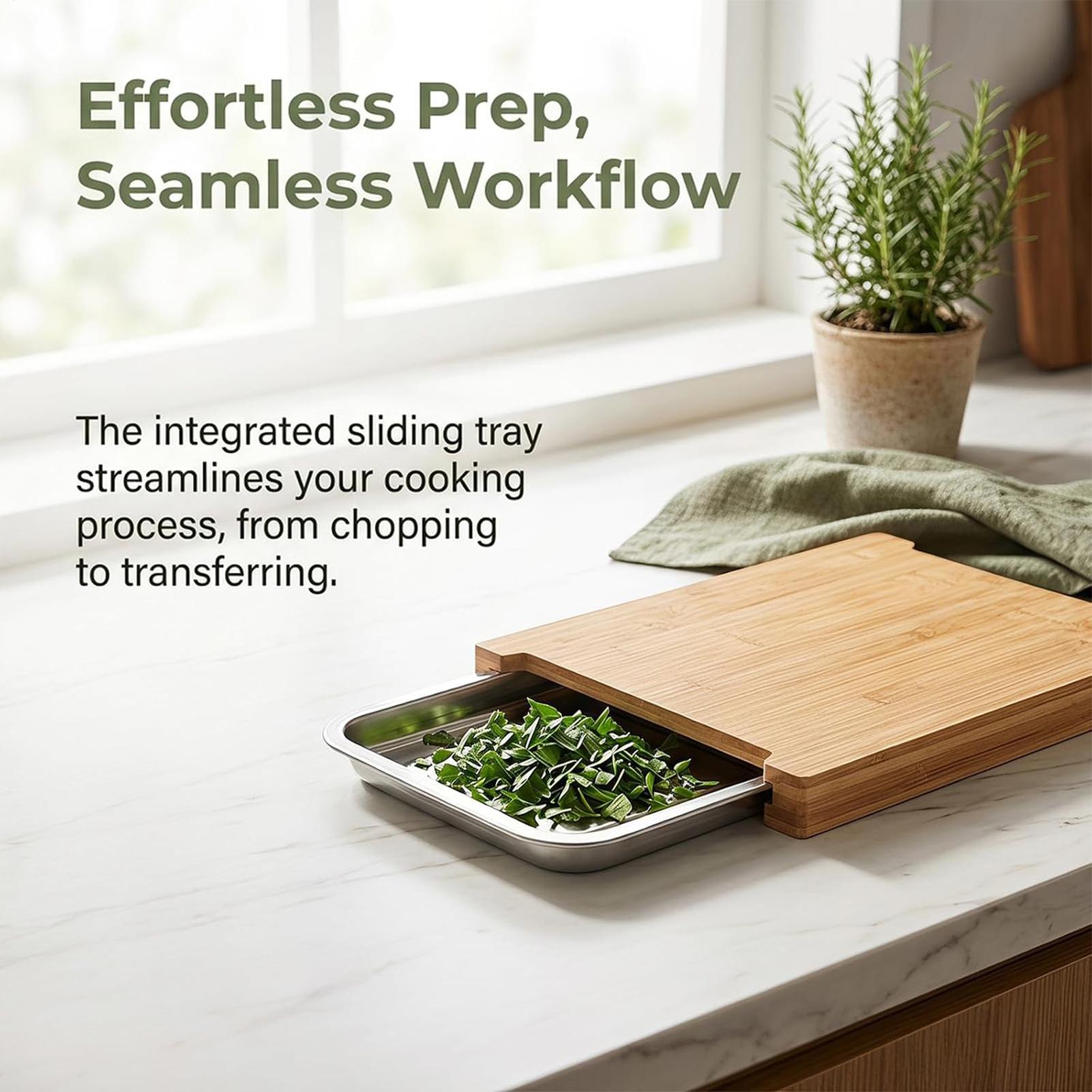 Wooden Cutting Board Non-Slip  - Meal Prep Food 评论和价格
