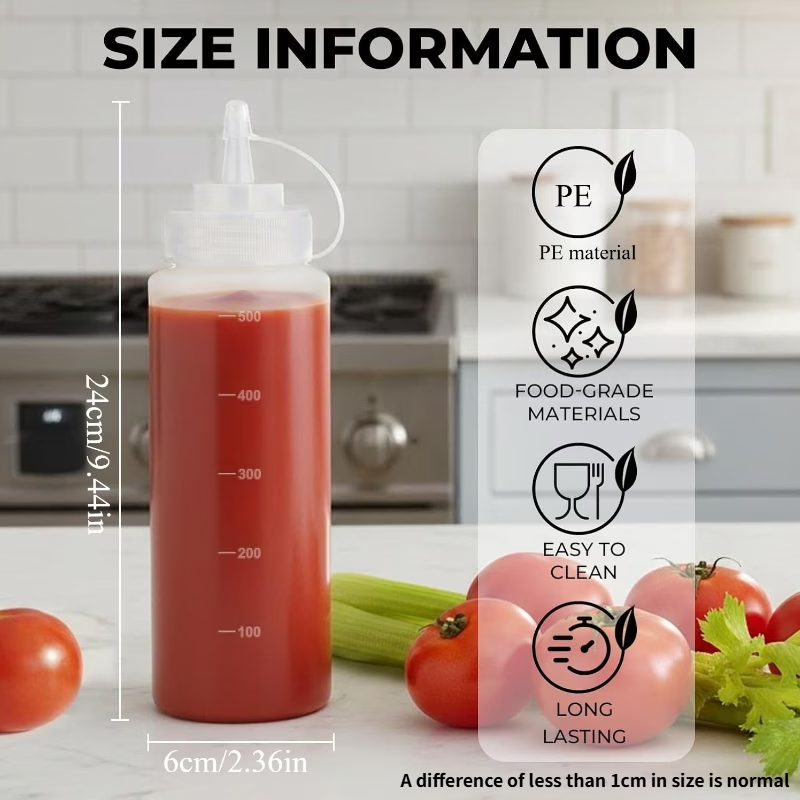 500 ML Plastic Pointed Mouth S - Sauce Squeeze Bottle 评论和价格
