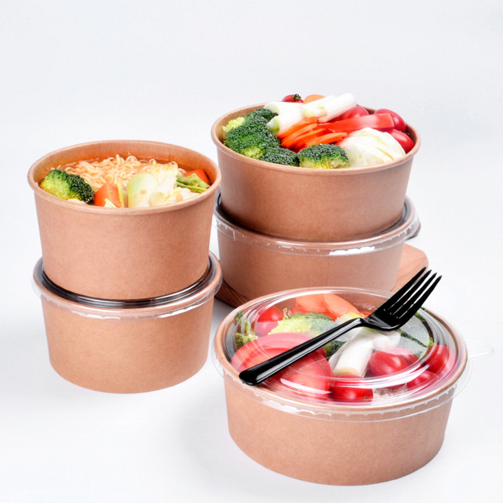 20Pcs Kraft Paper Bowls Leakpr - Meal Prep Food 评论和价格