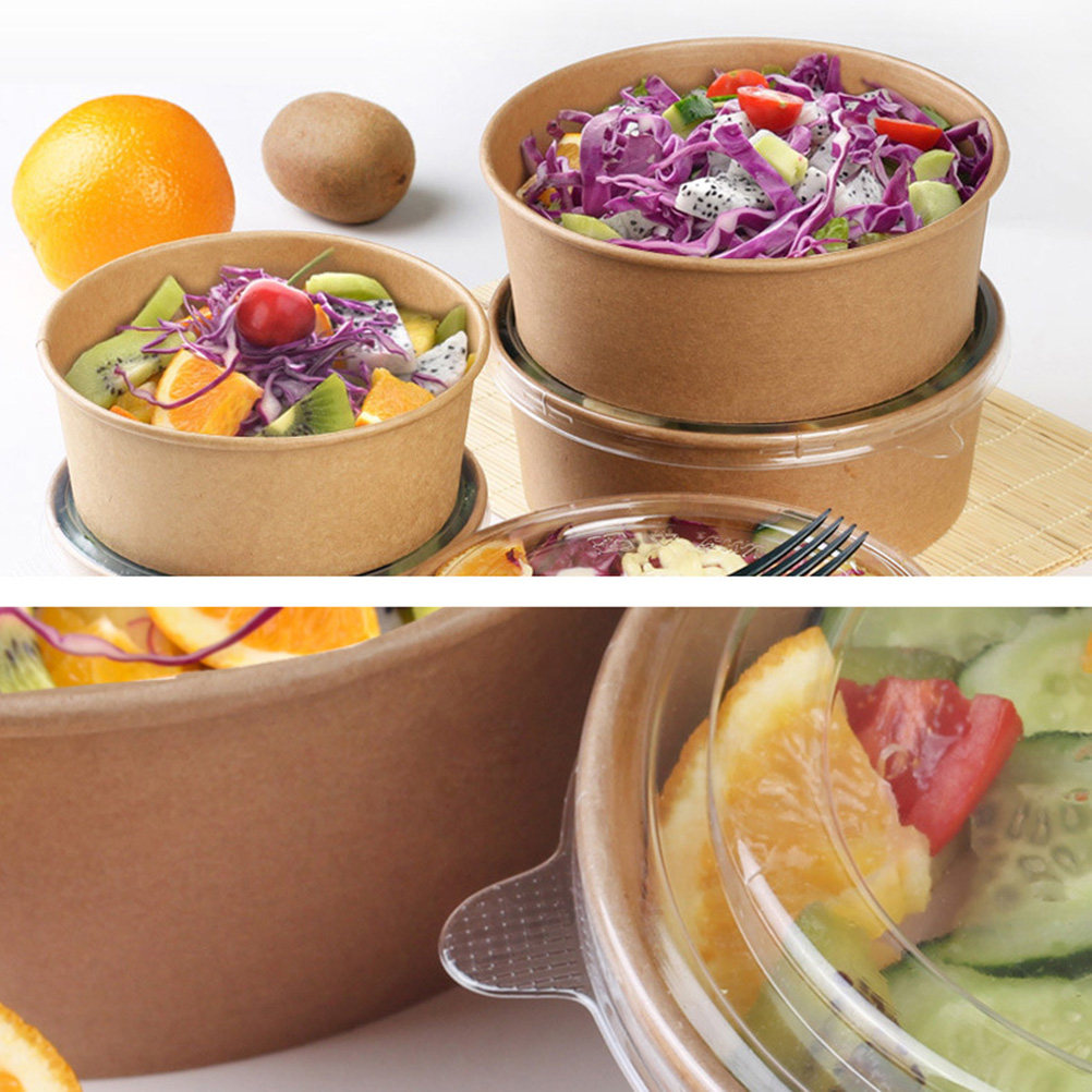 20Pcs Kraft Paper Bowls Leakpr - Meal Prep Food 评论和价格