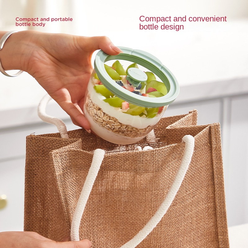 Glass Overnight Oats Container - Meal Prep Yogurt Bowl 评论和价格