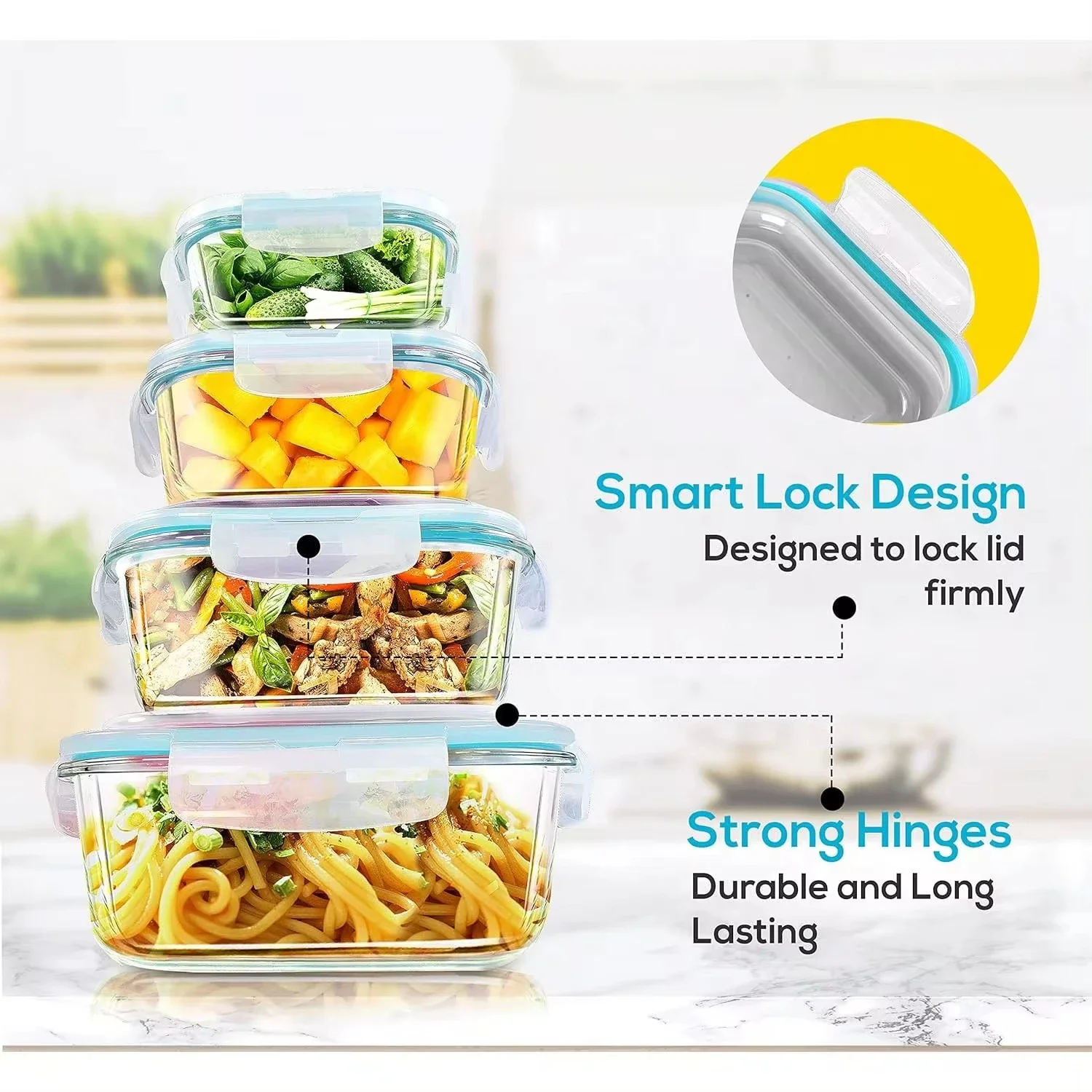 Glass Lunch Box Food Storage C - Meal Prep Ideas 评论和价格