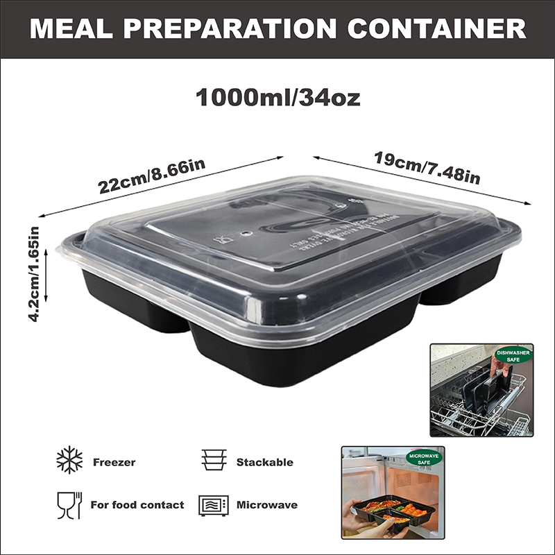 3-Compartment 34 Oz/1000 Ml, 1 - Meal Prep Ideas 评论和价格